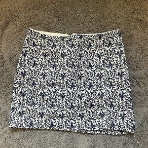 Madewell Blue Mini Patterned Skirt